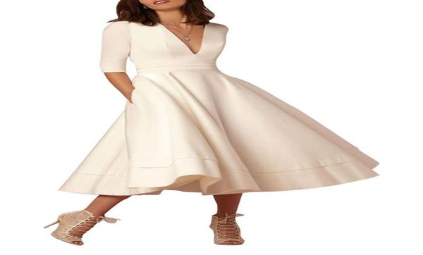 simple fashion short party dresses vneck half sleeve satin tea length aline prom dress formal evening ball gowns1479955, Black
simple fashion short party dresses vneck half sleeve satin tea length aline prom dress formal evening ball gowns1479955, Black