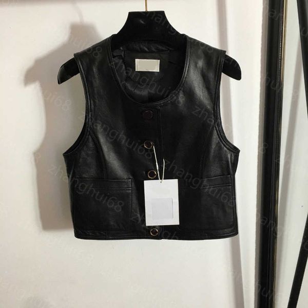 23ss waistcoat casual waistcoats womens designer clothing single breasted 100% imported sheepskin leather vest coat womens clothing, Black;white
23ss waistcoat casual waistcoats womens designer clothing single breasted 100% imported sheepskin leather vest coat womens clothing, Black;white