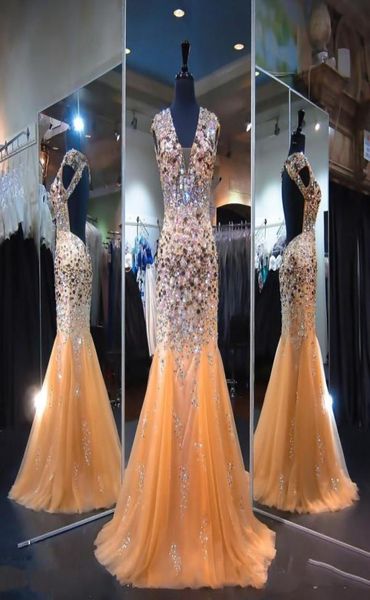 shinning heavy beading prom dresses open back v neck crystals beaded tulle mermaid evening gowns champagne floor length forma2975991, Black
shinning heavy beading prom dresses open back v neck crystals beaded tulle mermaid evening gowns champagne floor length forma2975991, Black
