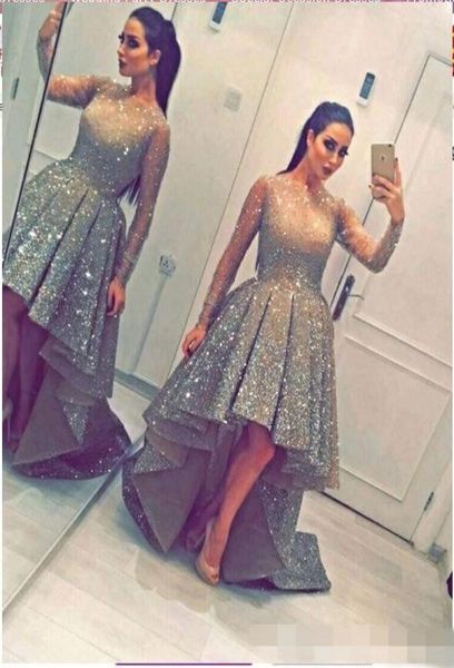 2019 sparkly sequins prom dresses o neck high low long sleeve ruffles formal evening dresses arabic dubai style5666272, Black
2019 sparkly sequins prom dresses o neck high low long sleeve ruffles formal evening dresses arabic dubai style5666272, Black