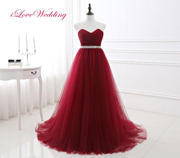 2018 new dark red long prom party dresses strapless sweetheart neckline robe de soiree tulle beaded sash evening weeding gow1014574, Black
2018 new dark red long prom party dresses strapless sweetheart neckline robe de soiree tulle beaded sash evening weeding gow1014574, Black