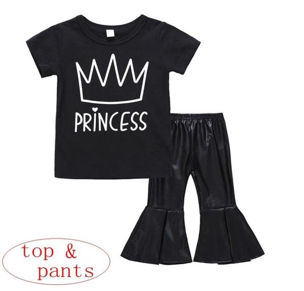 girl crown print 2pcs set summer cotton black baby pu leather bellbottom trousers princess letter print 15t7639397, White
girl crown print 2pcs set summer cotton black baby pu leather bellbottom trousers princess letter print 15t7639397, White