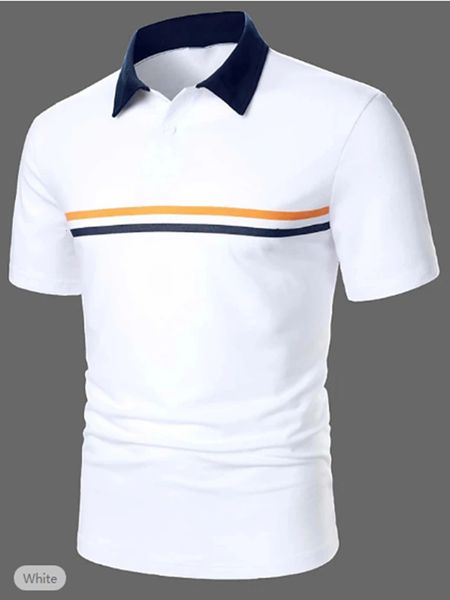 men's polos summer male solid color cross stripe polo shirt short sleeve collar button for men casual streetwear 230703, White;black
men's polos summer male solid color cross stripe polo shirt short sleeve collar button for men casual streetwear 230703, White;black