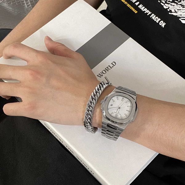 ins fashion hip-hop cuban thick chain steel bracelet men and women personality versatile simple street, Slivery;brown
ins fashion hip-hop cuban thick chain steel bracelet men and women personality versatile simple street, Slivery;brown