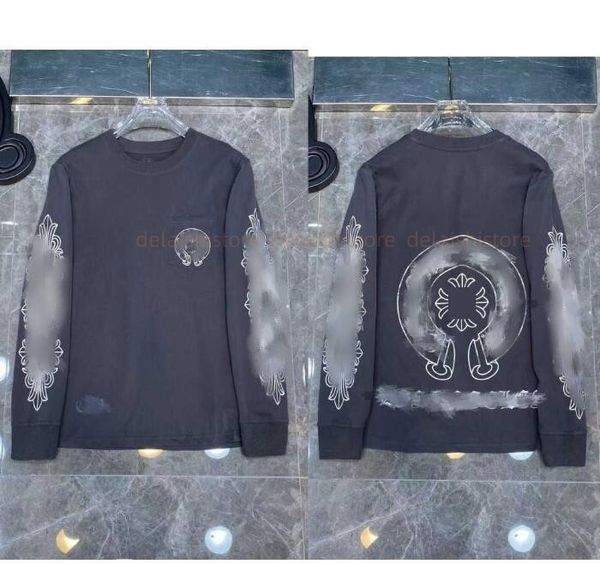 Image of tshirts luxury chromes t shirt ch tops tees women sanskrit letter sweatshirts heart short sleeve horseshoe classicc