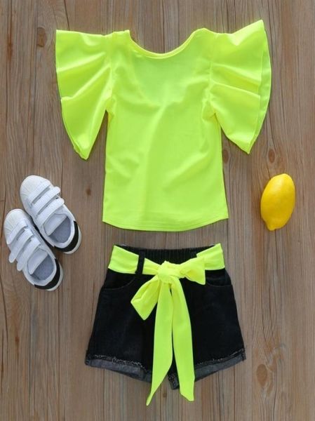 summer girls clothing sets fluorescent color short sleeve denim shorts baby girl clothes t2006139176622, White
summer girls clothing sets fluorescent color short sleeve denim shorts baby girl clothes t2006139176622, White