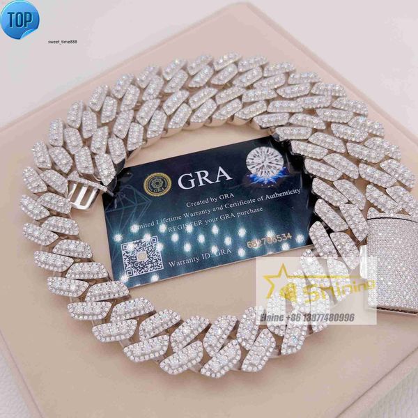 20mm big men necklace luxury hip fine jewelry iced out vvs moissanite diamond silver 925 iced out cuban link chain
20mm big men necklace luxury hip fine jewelry iced out vvs moissanite diamond silver 925 iced out cuban link chain