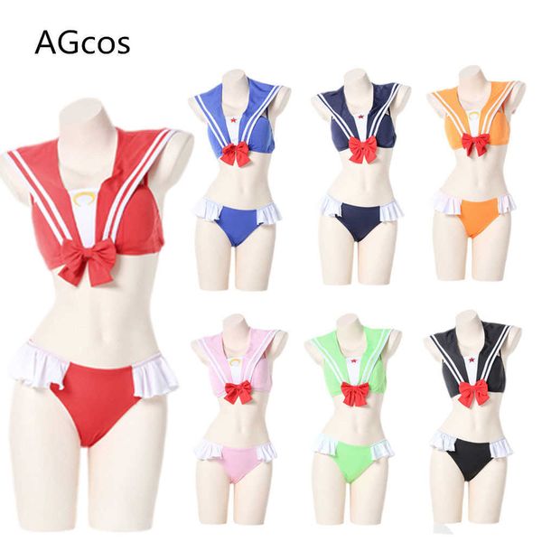 set agcos original design girl lovely sailor suit bikini cosplay costume woman uniforms cosplayhkd230703, Black;white
set agcos original design girl lovely sailor suit bikini cosplay costume woman uniforms cosplayhkd230703, Black;white