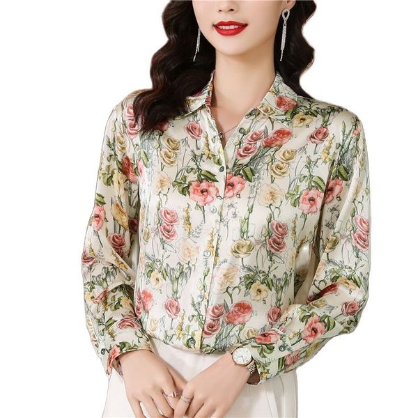 2023 fashion floral women satin shirt luxury designer lapel button up blouses business silk formal shirts sweet girl back to school fine ele, White
2023 fashion floral women satin shirt luxury designer lapel button up blouses business silk formal shirts sweet girl back to school fine ele, White
