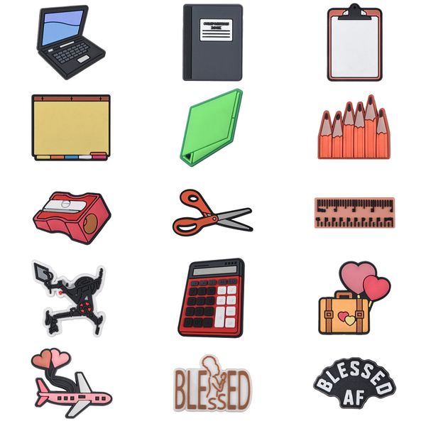 update new back to school book lappvc rubber shoe charms gifts, White;pink
update new back to school book lappvc rubber shoe charms gifts, White;pink