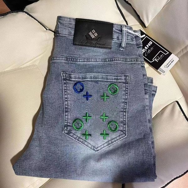 summer mens jeans designer denim shorts fashion men casual embroidered quarter shorts personality beach pants, Blue
summer mens jeans designer denim shorts fashion men casual embroidered quarter shorts personality beach pants, Blue
