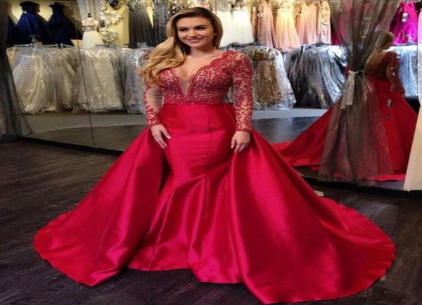 2020 new stunning sheer red lace satin evening dresses formal 2021 illusion long sleeves v neck prom party gowns2846685, Black;red
2020 new stunning sheer red lace satin evening dresses formal 2021 illusion long sleeves v neck prom party gowns2846685, Black;red