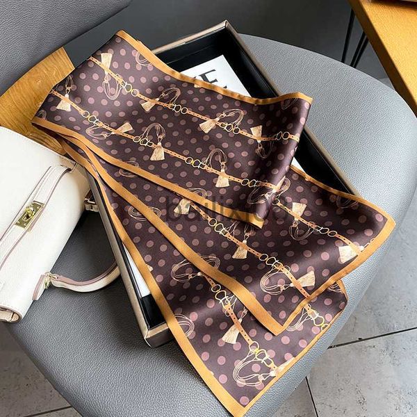 scarves 2023 long skinny silk neck scarf collar tie women foulard bag ribbon scarves dot floral print elegant hairband head kerchief j230703, Blue;gray
scarves 2023 long skinny silk neck scarf collar tie women foulard bag ribbon scarves dot floral print elegant hairband head kerchief j230703, Blue;gray