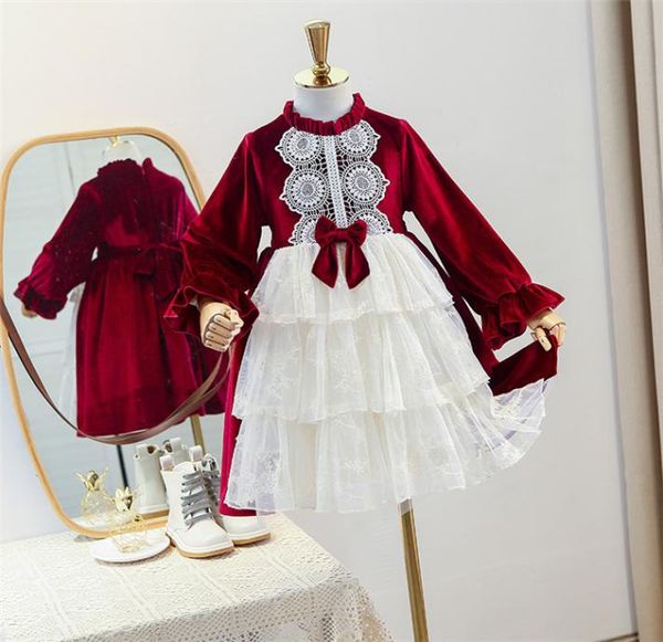 sweet girls xmas pleuche princess dress winter children ruffle collar long sleeve velvet dress lolita kids lace thicken party dres7436190, Red;yellow
sweet girls xmas pleuche princess dress winter children ruffle collar long sleeve velvet dress lolita kids lace thicken party dres7436190, Red;yellow