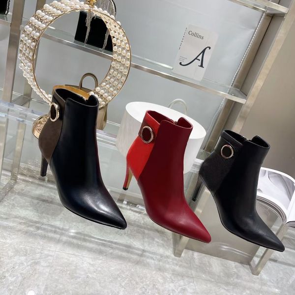 autumn winter heeled heel boots fashion belt buckle designer boot 100% leather alphabetic pointed women shoes lady letter high heels size 35, Black
autumn winter heeled heel boots fashion belt buckle designer boot 100% leather alphabetic pointed women shoes lady letter high heels size 35, Black