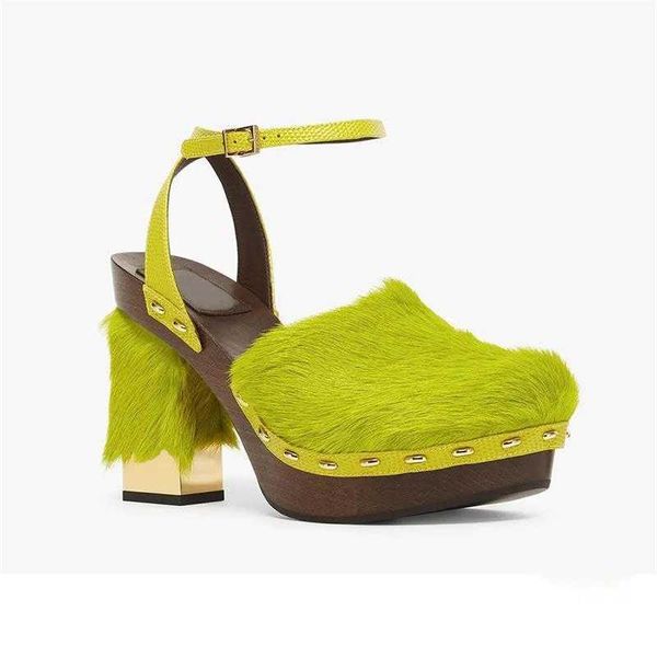 green horsehair high-heeled 115 mm pink cross ankle strap buckle thick heel fashion sculpted wooden sole metallic heel high-heeled sandals f, Black
green horsehair high-heeled 115 mm pink cross ankle strap buckle thick heel fashion sculpted wooden sole metallic heel high-heeled sandals f, Black