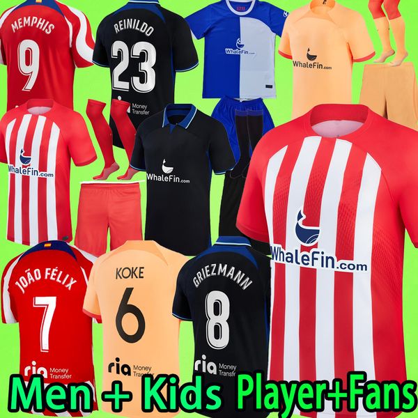 2023 2024 madrids soccer jerseys men sets kids kit 120th atletico m. llorente 23 24 football shirts griezmann r.de paul fans player version, Black;yellow
2023 2024 madrids soccer jerseys men sets kids kit 120th atletico m. llorente 23 24 football shirts griezmann r.de paul fans player version, Black;yellow