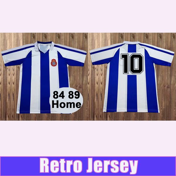 1984 1989 rcd espanyol retro soccer jerseys home short sleeves football shirt uniforms, Black;yellow
1984 1989 rcd espanyol retro soccer jerseys home short sleeves football shirt uniforms, Black;yellow