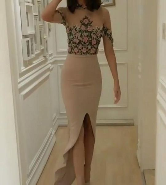 2017 hi lo prom dresses sheath high neckline beaded embroidery in flowers and leaves beige color split evening dresses with short 2477657, Black
2017 hi lo prom dresses sheath high neckline beaded embroidery in flowers and leaves beige color split evening dresses with short 2477657, Black