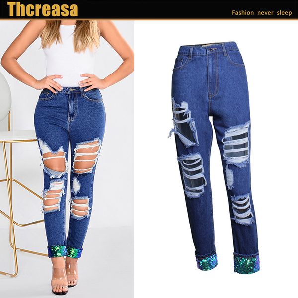 women s jeans 2023 style bf sequin straight tube beggar big hole loose s 230701, Blue
women s jeans 2023 style bf sequin straight tube beggar big hole loose s 230701, Blue