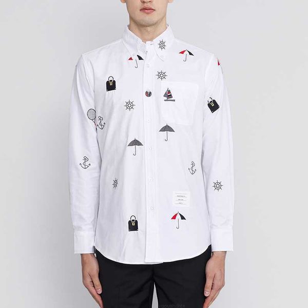 2023 tb thom fashion brand shirts men slim long sleeve casual shirt spring pattern oxford embroidery cotton men's clothing, White;black
2023 tb thom fashion brand shirts men slim long sleeve casual shirt spring pattern oxford embroidery cotton men's clothing, White;black