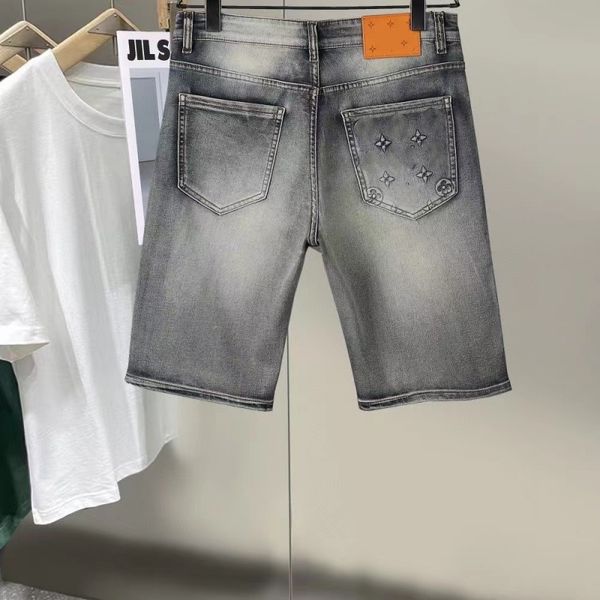 fashion denim shorts designer jeans men summer casual quarter mens pants three-dimensional logo printed high-end shorts, Blue
fashion denim shorts designer jeans men summer casual quarter mens pants three-dimensional logo printed high-end shorts, Blue