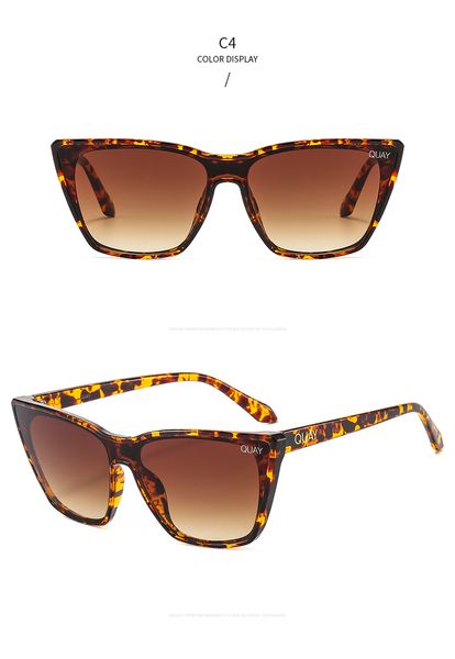 quay's new glasses luxury texture plate fashion sunglasses dark glasses men's and women's cat eye sun protection glasses, White;black
quay's new glasses luxury texture plate fashion sunglasses dark glasses men's and women's cat eye sun protection glasses, White;black
