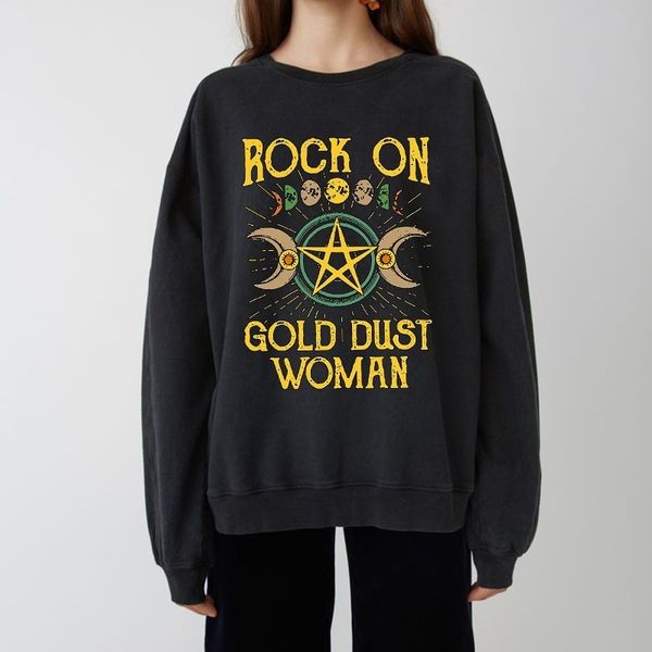 women s hoodies sweatshirts rock on gold dust women grunge sweatshir gothic harajuku streetwear chic letter print autumn long sleeve h 23070, Black
women s hoodies sweatshirts rock on gold dust women grunge sweatshir gothic harajuku streetwear chic letter print autumn long sleeve h 23070, Black