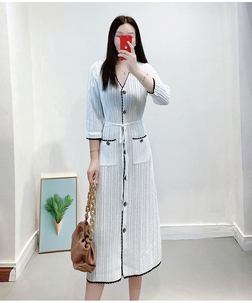 new maje ice silk hollow out celebrity knitted long tea break dress french cardigan dress small and luxury, Black;gray
new maje ice silk hollow out celebrity knitted long tea break dress french cardigan dress small and luxury, Black;gray