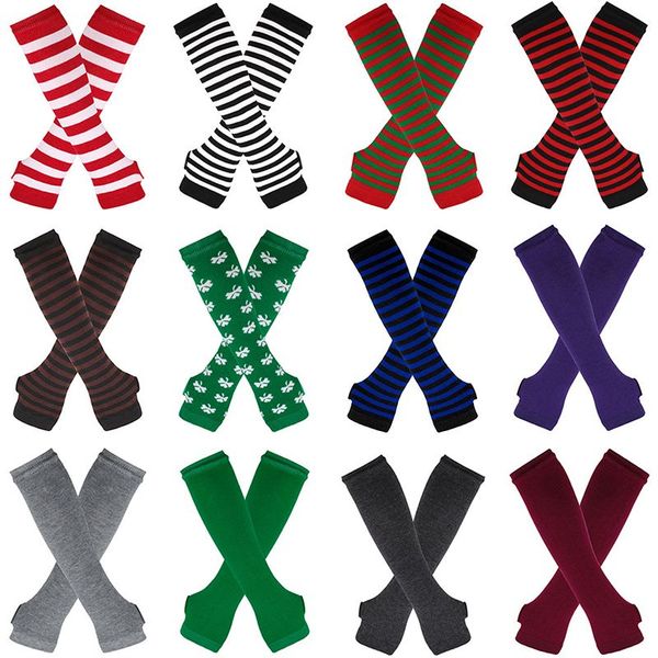 autumn winter fashion women long fingerless gloves knitted striped gloves arm cover elbow warm mittens christmas gifts, Blue;gray
autumn winter fashion women long fingerless gloves knitted striped gloves arm cover elbow warm mittens christmas gifts, Blue;gray