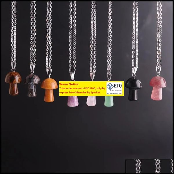 pendant necklaces pendants jewelry natural stone carving mushroom shape reiki healing crystal tiger eye rose quartz amethyst agate opal dr, Silver
pendant necklaces pendants jewelry natural stone carving mushroom shape reiki healing crystal tiger eye rose quartz amethyst agate opal dr, Silver