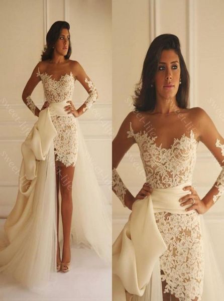 2019 summer beach wedding dresses sheath detachable train long sleeve sheer neck applique lace yasmine yeya bridal gowns cust4843567, White
2019 summer beach wedding dresses sheath detachable train long sleeve sheer neck applique lace yasmine yeya bridal gowns cust4843567, White