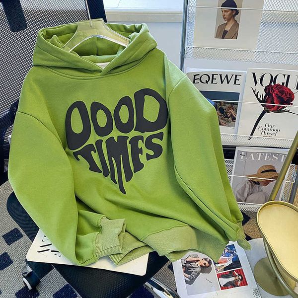 hooded sweater for women in autumn and winter plush and thickened 2023 new design sense green loose casual and versatile coat, Black
hooded sweater for women in autumn and winter plush and thickened 2023 new design sense green loose casual and versatile coat, Black