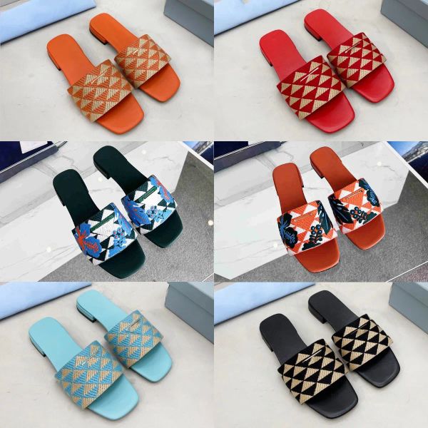 designer slippers embroidered slipper women shoes soft leather fabric slides triangle flats heel sandal summer beach slide with box, Black
designer slippers embroidered slipper women shoes soft leather fabric slides triangle flats heel sandal summer beach slide with box, Black