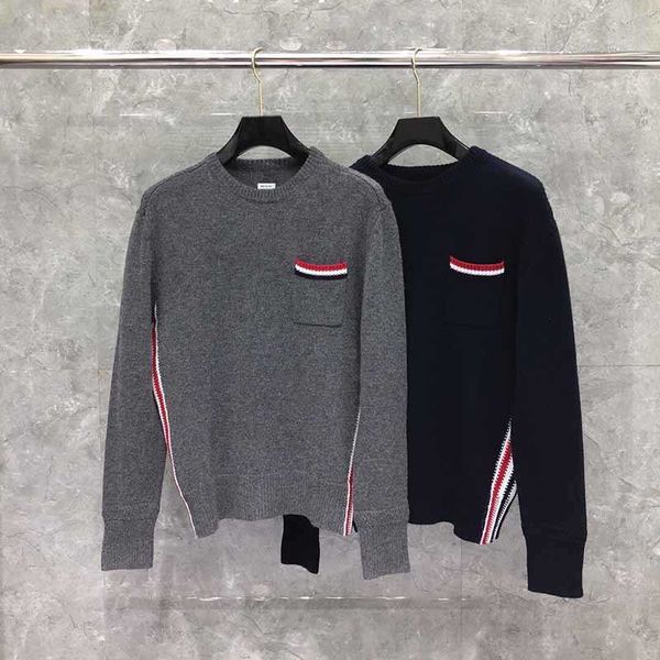 tb thom men's korean sweater fashion unique striped design pullover wool sweater popular long-sleeved, White;black
tb thom men's korean sweater fashion unique striped design pullover wool sweater popular long-sleeved, White;black