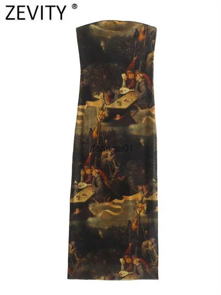 zevity women strapless oil painting printing mesh slim midi dress female chic brand party vestidos ds3438 l230621, Black;gray
zevity women strapless oil painting printing mesh slim midi dress female chic brand party vestidos ds3438 l230621, Black;gray