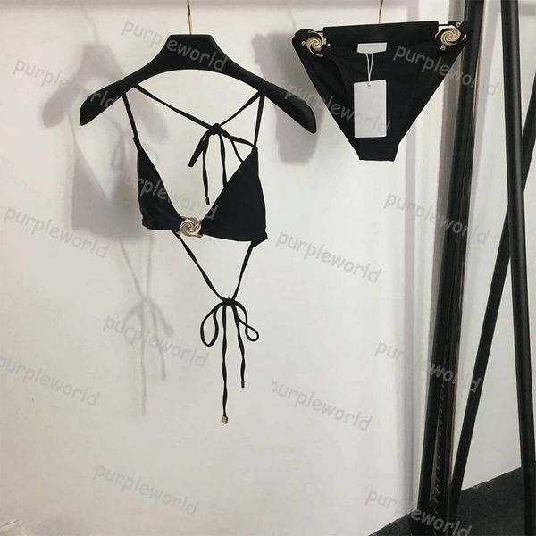 classic triangle bikini summer thong beachwear women bikini set metal buckle swimwear halter swimsuit, White;black
classic triangle bikini summer thong beachwear women bikini set metal buckle swimwear halter swimsuit, White;black