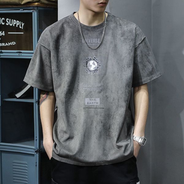 men s tracksuits handsome round neck t shirts man short sleeve pullovers solid color vintage spring summer thin streetwear clothing loose 23, Gray
men s tracksuits handsome round neck t shirts man short sleeve pullovers solid color vintage spring summer thin streetwear clothing loose 23, Gray