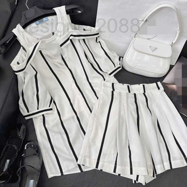 women's two piece pants designer fashionable and lazy temperament shows slim leisure stripe set fake loose elastic waist shorts 4tao, White
women's two piece pants designer fashionable and lazy temperament shows slim leisure stripe set fake loose elastic waist shorts 4tao, White