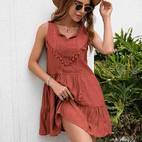 fashion women summer casual tassels high waist sleeveless short mini dress vestido de mujer solid dresses l230621, Black;gray
fashion women summer casual tassels high waist sleeveless short mini dress vestido de mujer solid dresses l230621, Black;gray
