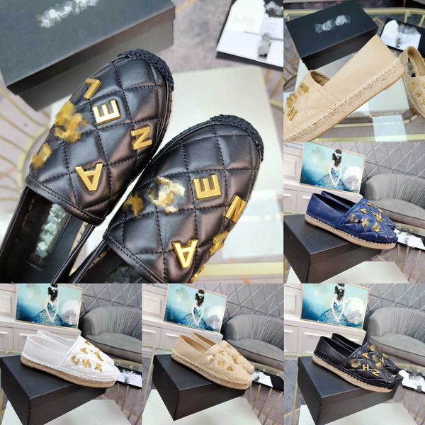 2023 delicate designer espadrilles shoes woman plaid quilted c fisherman luxury brand shoes stiching straw rubber flats women real leather s, Black
2023 delicate designer espadrilles shoes woman plaid quilted c fisherman luxury brand shoes stiching straw rubber flats women real leather s, Black