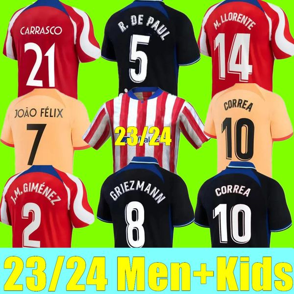 new soccer jerseys 23 24 men kids kit home away 3rd suarez griezmann joao felix 2023 atletico m. llorente madrid correa koke lemar carrasco, Black;yellow
new soccer jerseys 23 24 men kids kit home away 3rd suarez griezmann joao felix 2023 atletico m. llorente madrid correa koke lemar carrasco, Black;yellow
