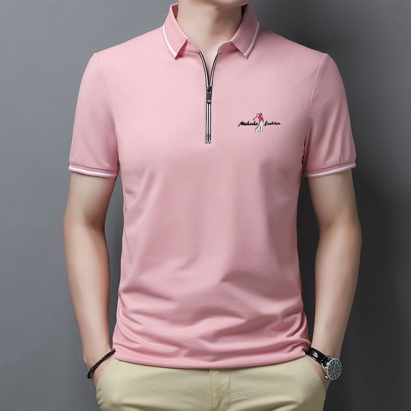 men s polos golf polo shirts for men summer short sleeve zipper lapel casual slim trend good quality tees hommes clothing 230701, White;black
men s polos golf polo shirts for men summer short sleeve zipper lapel casual slim trend good quality tees hommes clothing 230701, White;black