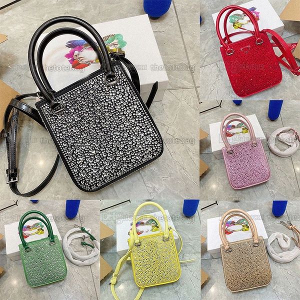 small square satin tote bag with crystals brushed leather adjustable strap metal hardware crossbody triangle logo luxury designer women'
small square satin tote bag with crystals brushed leather adjustable strap metal hardware crossbody triangle logo luxury designer women'