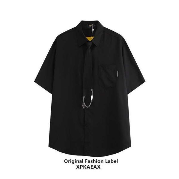 men polo original trendy brand send a tie summer loose short sleeve shirt china-chic design shirt for men and women, White;black
men polo original trendy brand send a tie summer loose short sleeve shirt china-chic design shirt for men and women, White;black