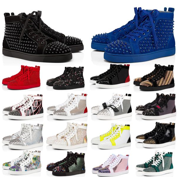 with box loubutins christians red-bottomes luxury loafers designer shoes platform sneakers big size spikes mens womens casual shoe glitter f, Black
with box loubutins christians red-bottomes luxury loafers designer shoes platform sneakers big size spikes mens womens casual shoe glitter f, Black