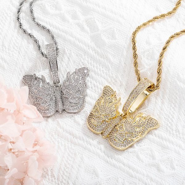 gold silver color butterfly pendant necklace bling bling iced out cz hip hop charm jewelry gift for women
gold silver color butterfly pendant necklace bling bling iced out cz hip hop charm jewelry gift for women