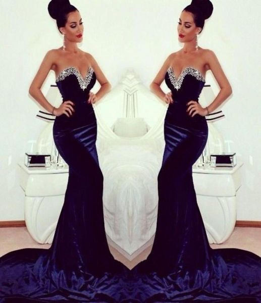 selling 2014 winter sweeteart sequin evening dresses sweep train mermaid prom dresses zipper back velvet navy blue prom dress 7683313, Black
selling 2014 winter sweeteart sequin evening dresses sweep train mermaid prom dresses zipper back velvet navy blue prom dress 7683313, Black
