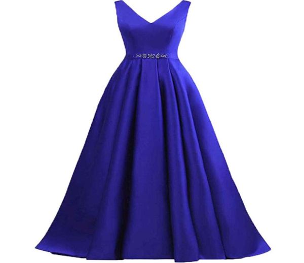 v neck prom dresses a line sleeveless royal blue satin formal evening party gowns long floor length beaded sash robes de soir3330219, Black
v neck prom dresses a line sleeveless royal blue satin formal evening party gowns long floor length beaded sash robes de soir3330219, Black