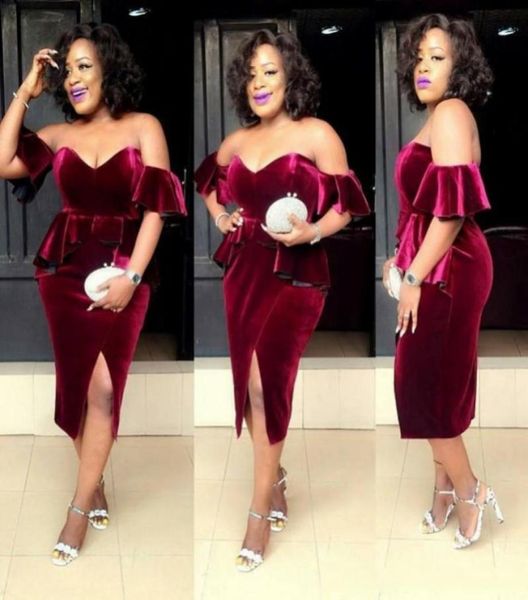 burgundy velvet plus size prom dresses south african off shoulder evening gowns peplum formal party vestidos custom made7120170, Black
burgundy velvet plus size prom dresses south african off shoulder evening gowns peplum formal party vestidos custom made7120170, Black